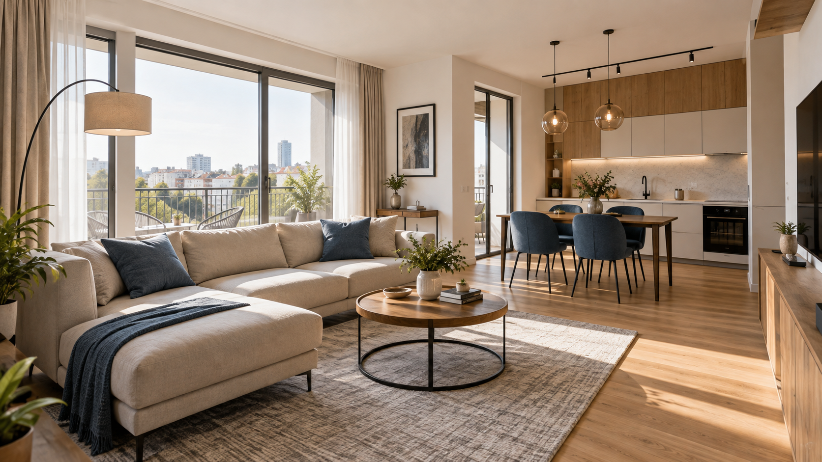 Apartament luminos pregatit pentru inchiriere